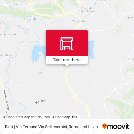 Rieti | Via Ternana Via Settecamini map