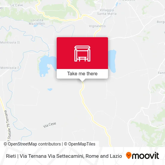 Rieti | Via Ternana Via Settecamini map
