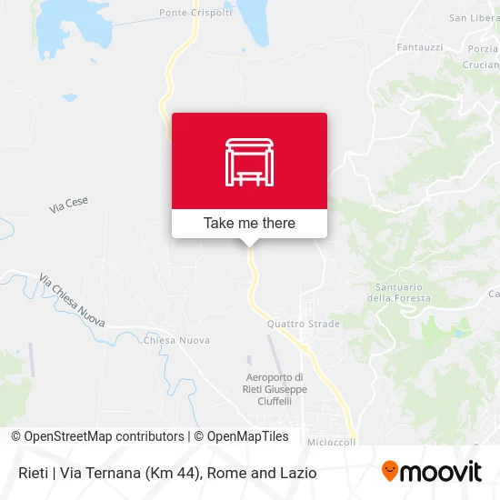Rieti | Via Ternana (Km 44) map