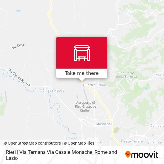 Rieti | Via Ternana Via Casale Monache map