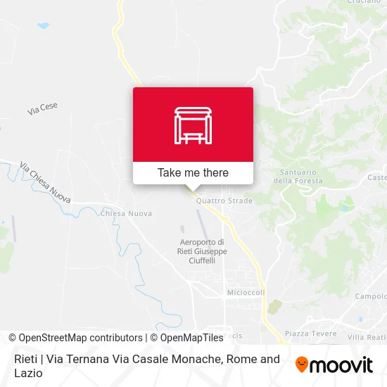 Rieti | Via Ternana Via Casale Monache map