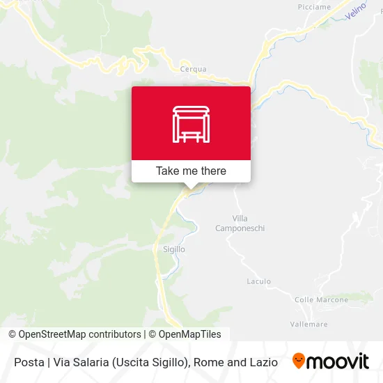 Posta | Via Salaria (Sigillo Exit) map