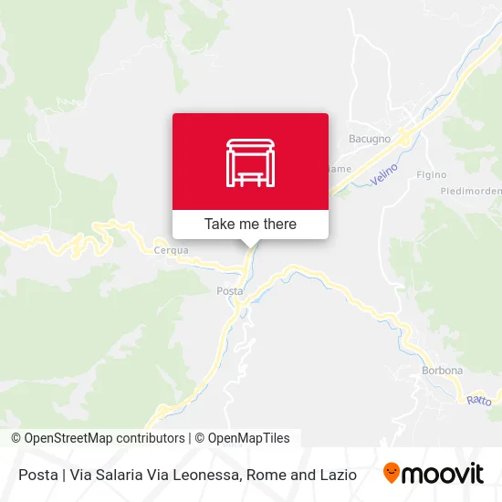 Posta | Salaria Road Leonessa Street map
