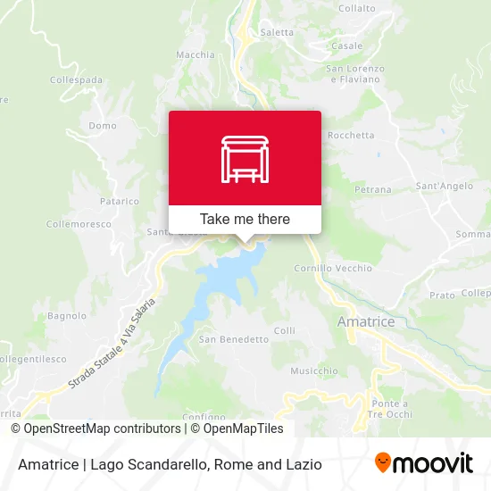 Amatrice | Lake Scandarello map