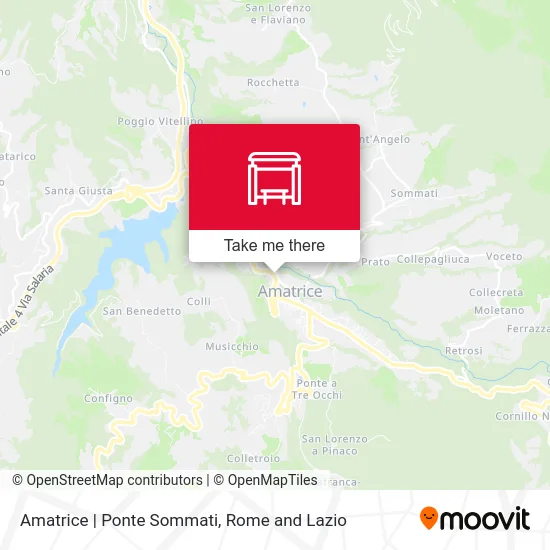 Amatrice | Sommati Bridge map