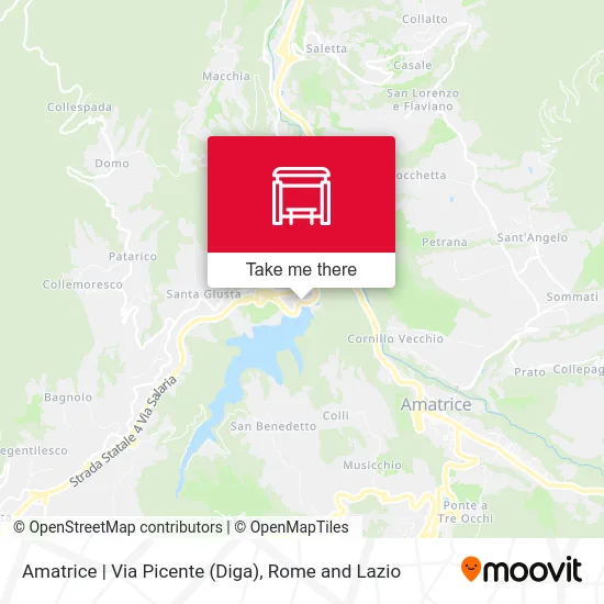 Amatrice | Via Picente (Dam) map
