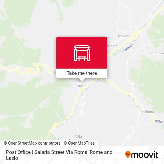 Post Office | Salaria Street Via Roma map