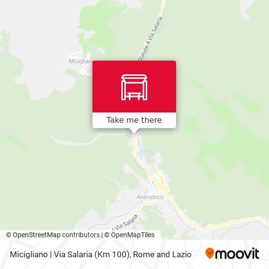 Micigliano | Via Salaria (Km 100) map