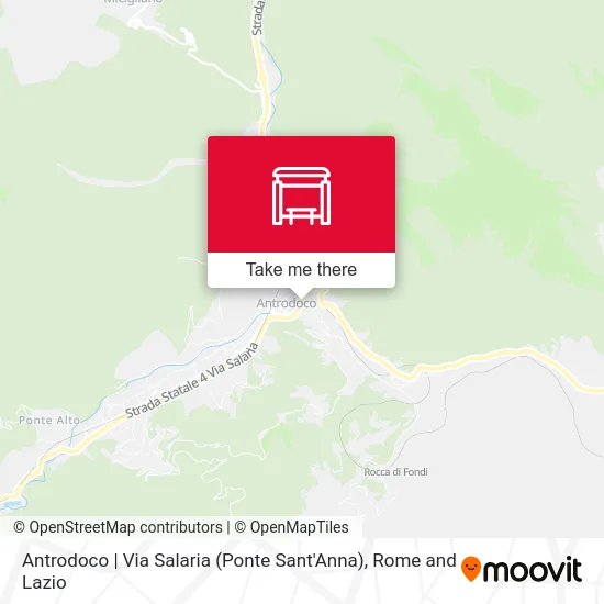Antrodoco | Via Salaria (Sant'Anna Bridge) map