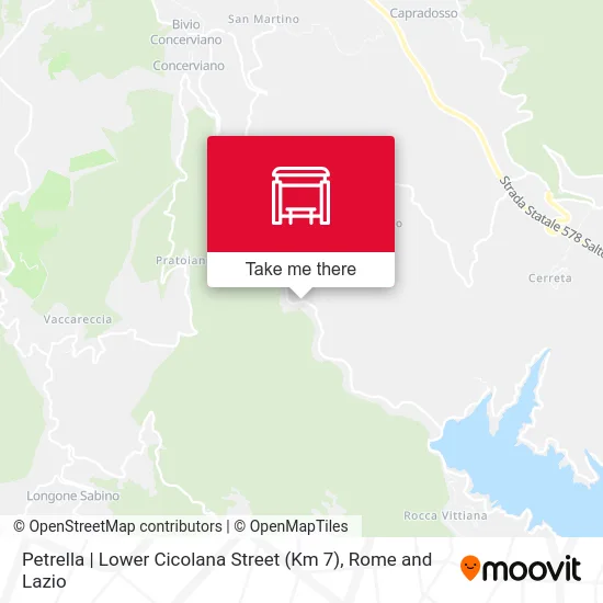 Petrella | Lower Cicolana Street (Km 7) map