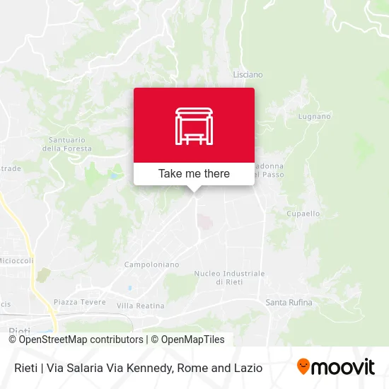 Rieti | Via Salaria Via Kennedy map
