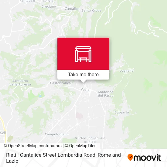 Rieti | Cantalice Street Lombardia Road map