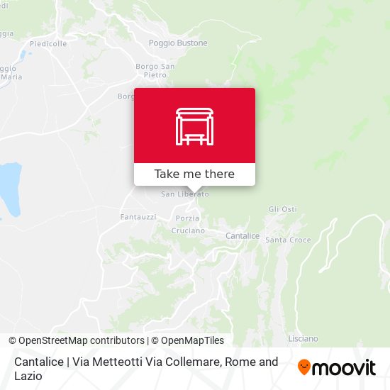 Cantalice | Via Metteotti Via Collemare map