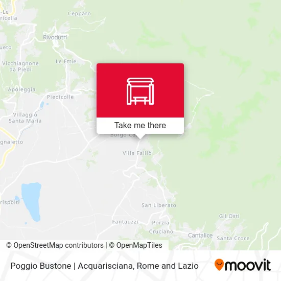 Poggio Bustone | Acquarisciana map