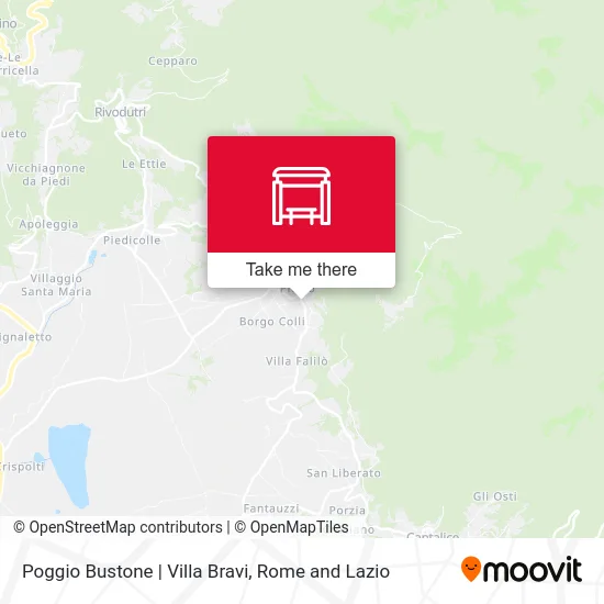 Poggio Bustone | Villa Bravi map