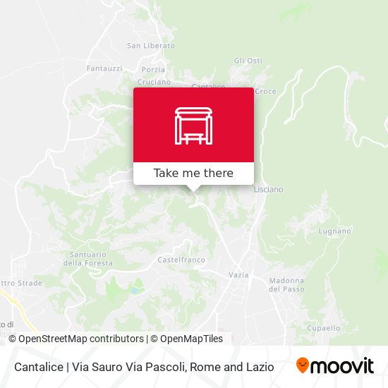 Cantalice | Via Sauro Via Pascoli map