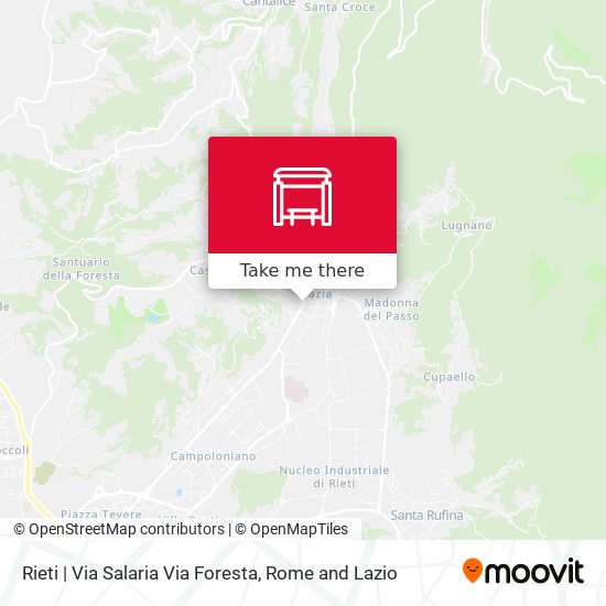 Rieti | Via Salaria Via Foresta map