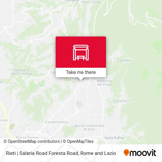 Rieti | Salaria Road Foresta Road map