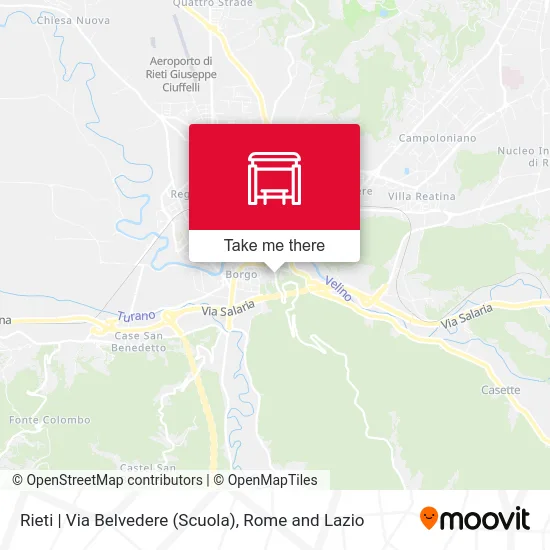 Rieti | Via Belvedere (Scuola) map