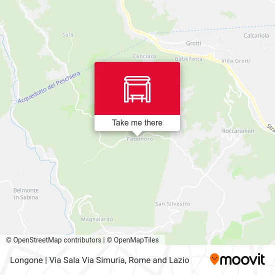 Longone - Via Sala Simuria Road map
