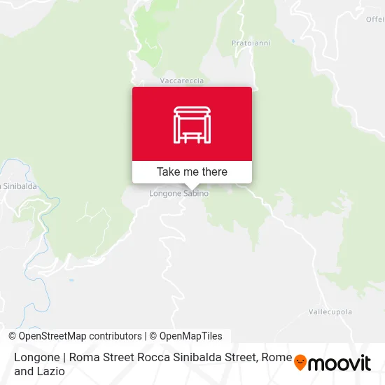 Longone | Roma Street Rocca Sinibalda Street map