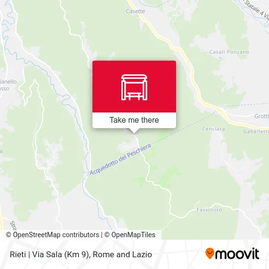 Rieti | Sala Road (Km 9) map