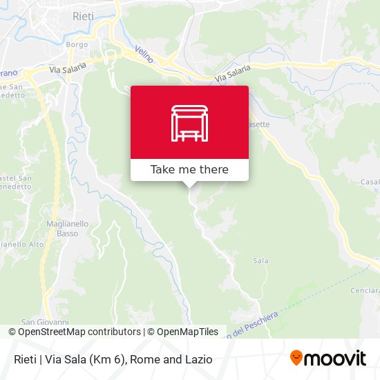 Rieti | Via Sala (Km 6) map