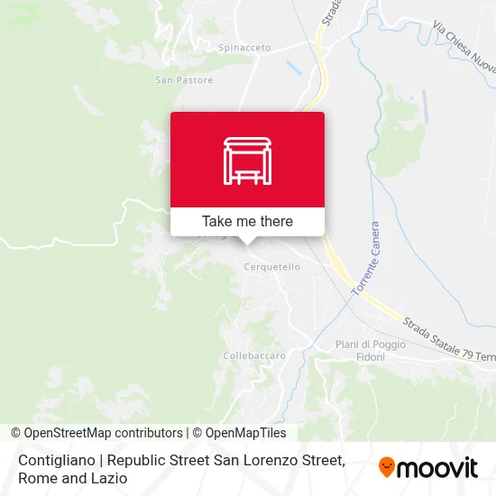 Contigliano | Republic Street San Lorenzo Street map