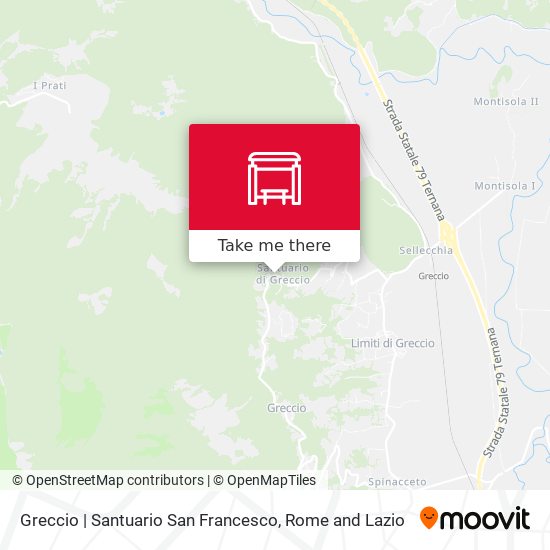 Greccio | Santuario San Francesco map