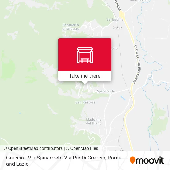 Greccio | Spinacceto Street Pie Di Greccio Street map
