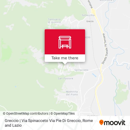 Greccio | Via Spinacceto Via Pie Di Greccio map