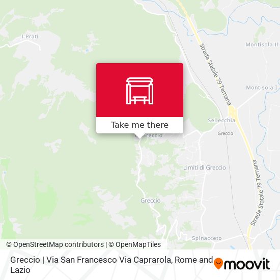 Greccio | Via San Francesco Via Caprarola map