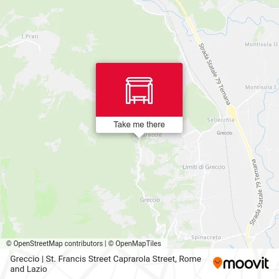 Greccio | St. Francis Street Caprarola Street map