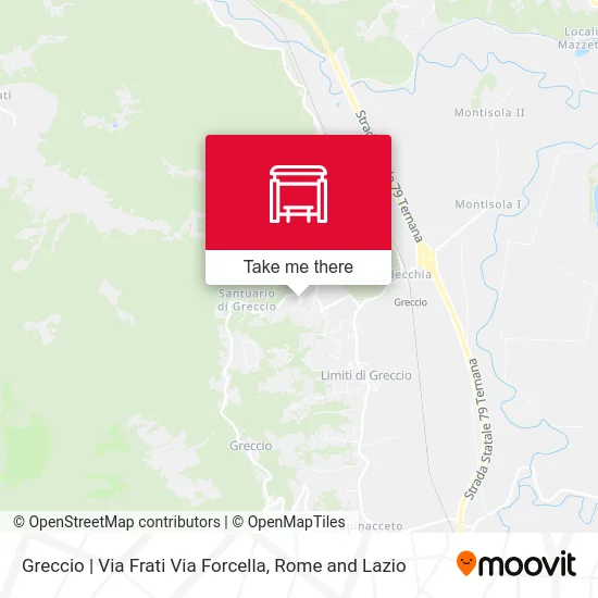 Greccio | Via Frati Via Forcella map