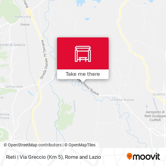 Rieti | Via Greccio (Km 5) map