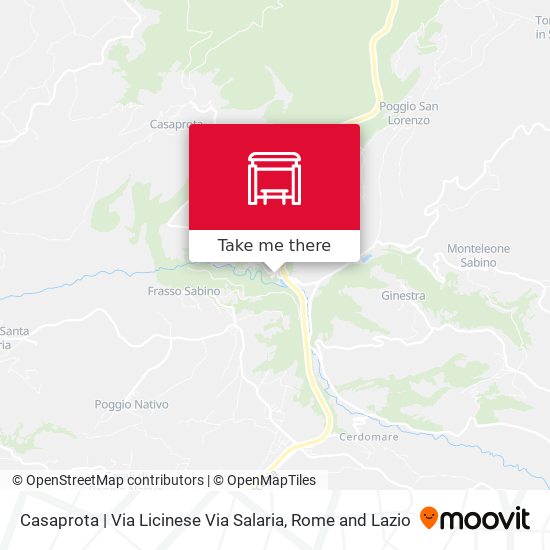 Casaprota | Via Licinese Via Salaria map