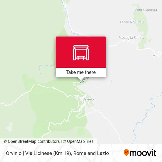Orvinio | Licinese Road (Km 19) map