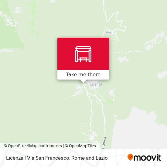 Licenza | Via San Francesco map