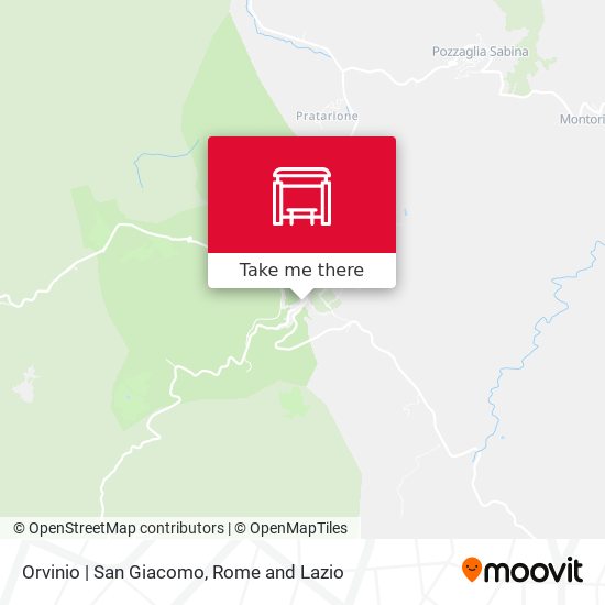 Orvinio | San Giacomo map