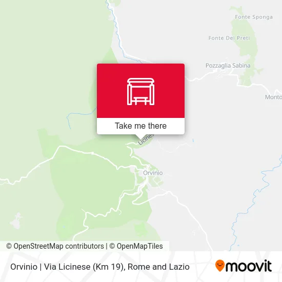 Orvinio | Licinese Road (Km 19) map