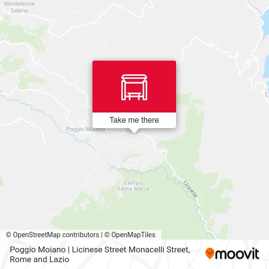 Poggio Moiano | Licinese Street Monacelli Street map