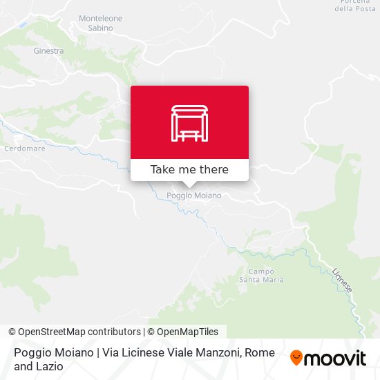 Poggio Moiano | Via Licinese Viale Manzoni map