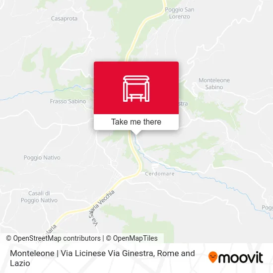 Monteleone | Licinese Street Ginestra Street map