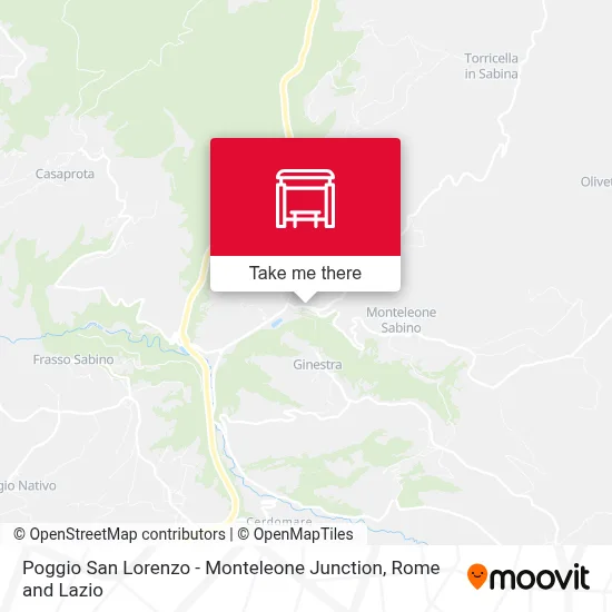 Poggio San Lorenzo - Monteleone Junction map