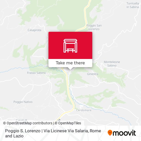 Poggio S. Lorenzo | Via Licinese Via Salaria map