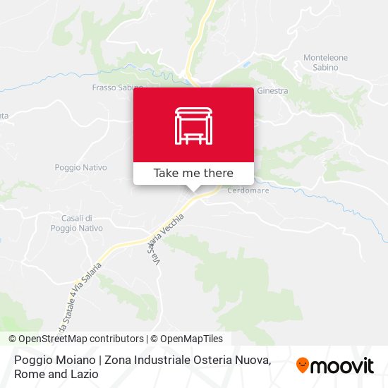 Poggio Moiano | Zona Industriale Osteria Nuova map