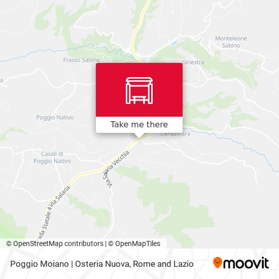 Poggio Moiano | Osteria Nuova map