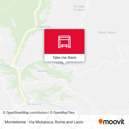 Monteleone - Via Mutuesca map