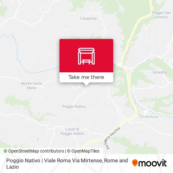 Poggio Nativo | Viale Roma Via Mirtense map