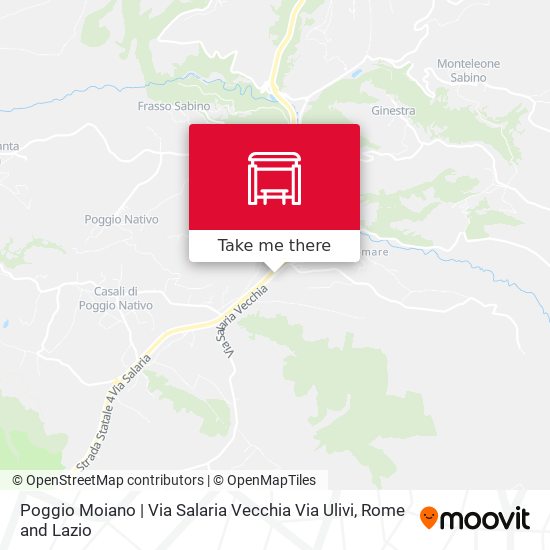 Poggio Moiano | Via Salaria Vecchia Via Ulivi map